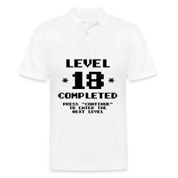 Level 18 years old - Men's Polo Shirt - white - Front - Kai (181cm)