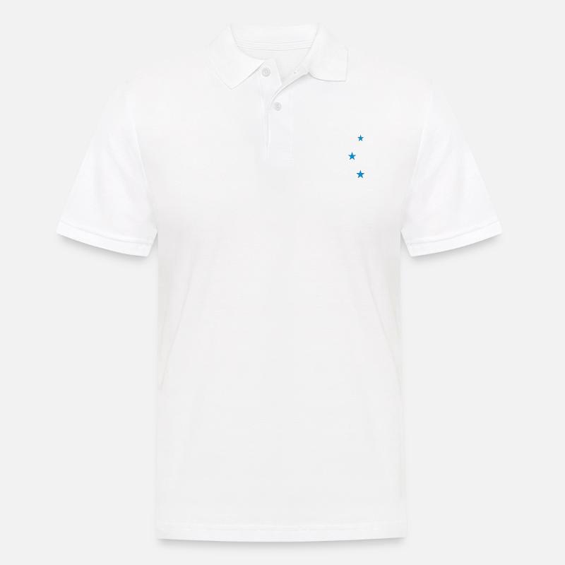 Sterne - Männer Poloshirt - Weiß
