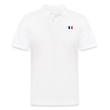 Drapeau Français - Polo Homme - blanc - Devant - Kai (181cm)