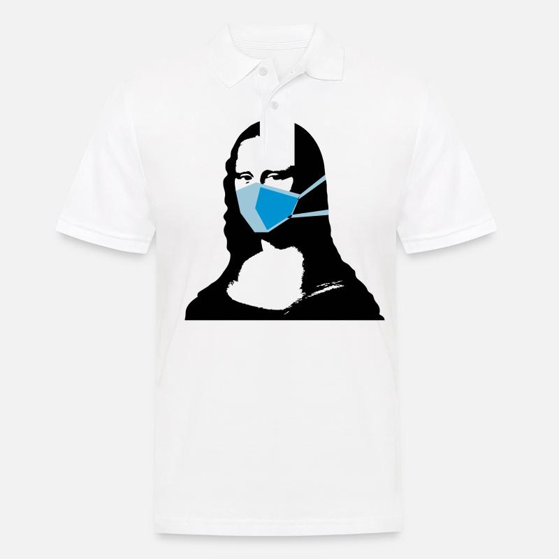 Eingeschränkte Mona Lisa 1 - Männer Poloshirt - Weiß