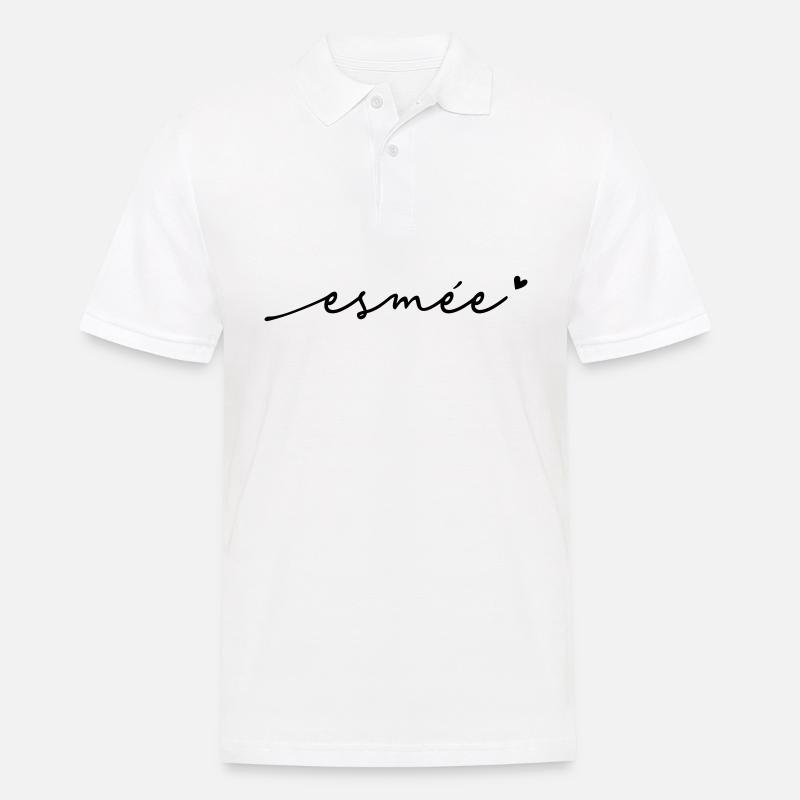 Nom cursif de l’esmée - Polo Homme - blanc