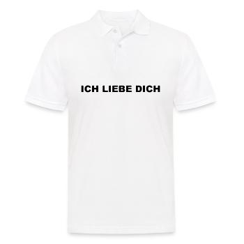 ich liebe dich - Männer Poloshirt - Weiß - Vorne - Kai (181cm)