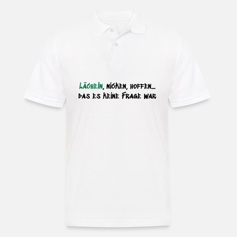 Lächeln Nicken Hoffen - Männer Poloshirt - Weiß