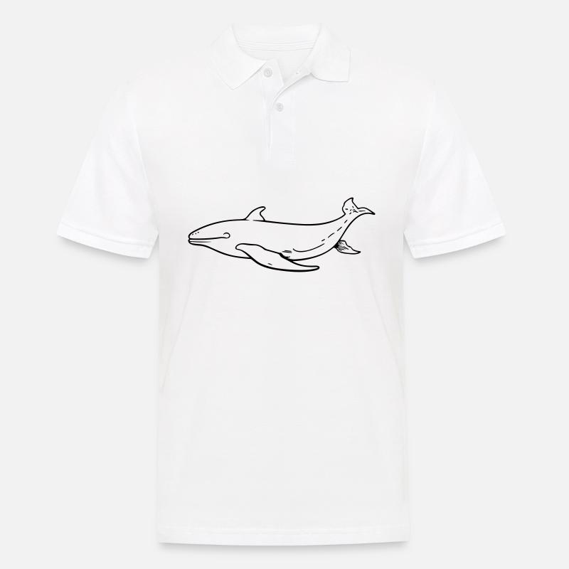Wal - Männer Poloshirt - Weiß