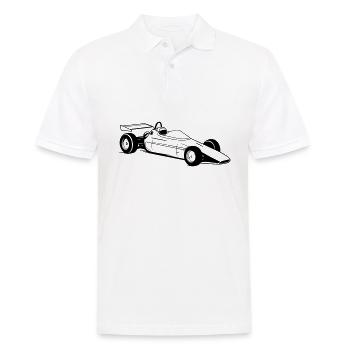 Voiture de course - Polo Homme - blanc - Devant - Kai (181cm)