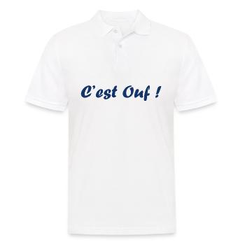 C'est ouf - Polo Homme - blanc - Devant - Kai (181cm)