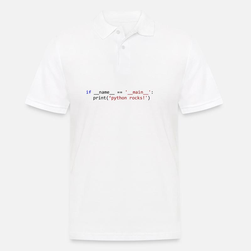 Python rocks - Men's Polo Shirt - white