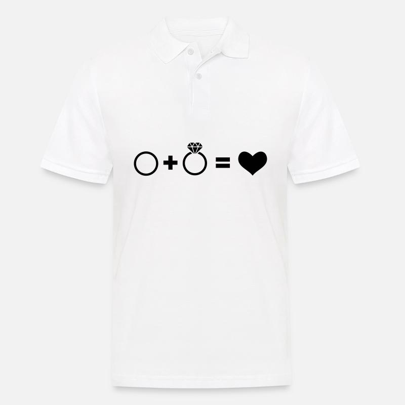 Eheringe - Männer Poloshirt - Weiß