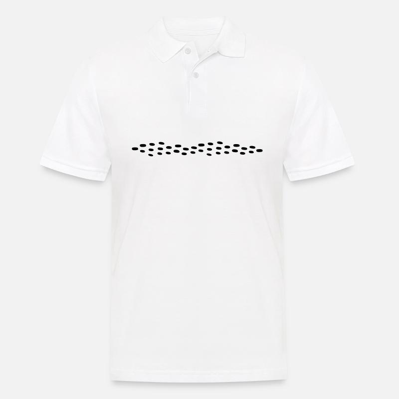 Striche Linie - Männer Poloshirt - Weiß
