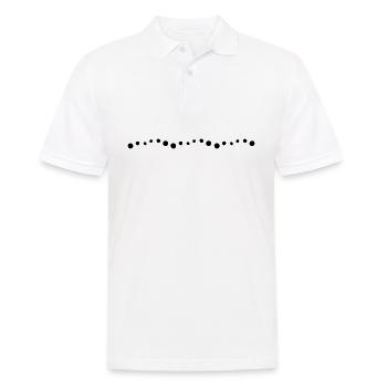 Punkte Linie - Männer Poloshirt - Weiß - Vorne - Kai (181cm)