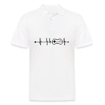 Gamer. Gaming. Joystick. Geschenk. Geschenkidee - Männer Poloshirt - Weiß - Vorne - Kai (181cm)