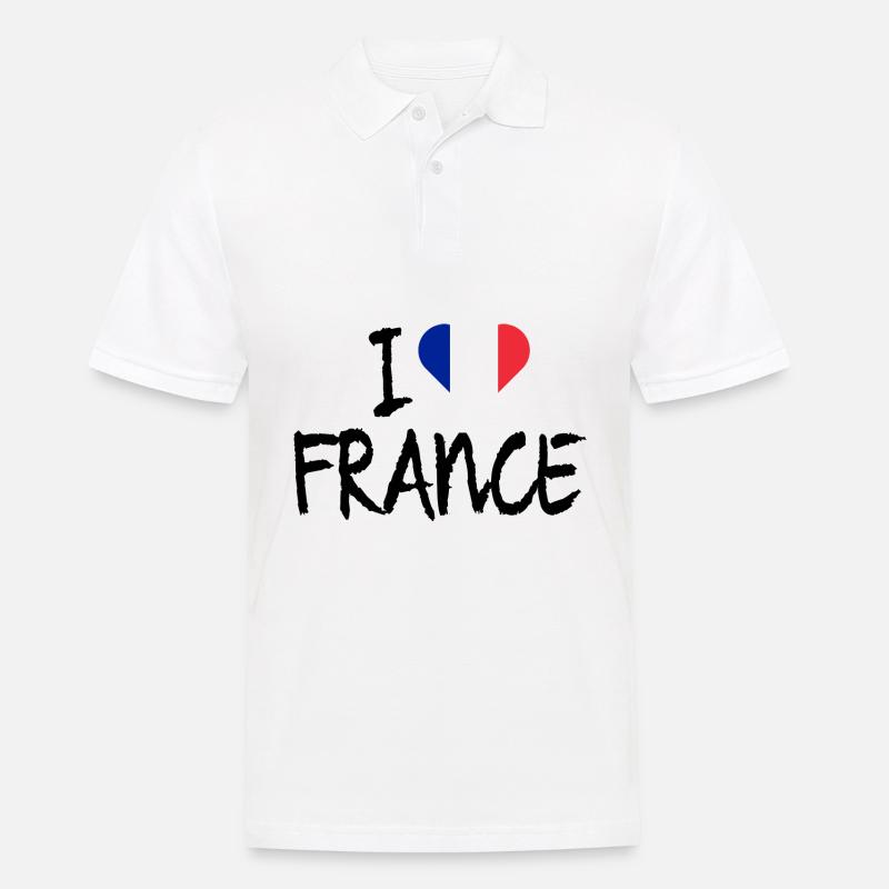 Frankreich - Männer Poloshirt - Weiß