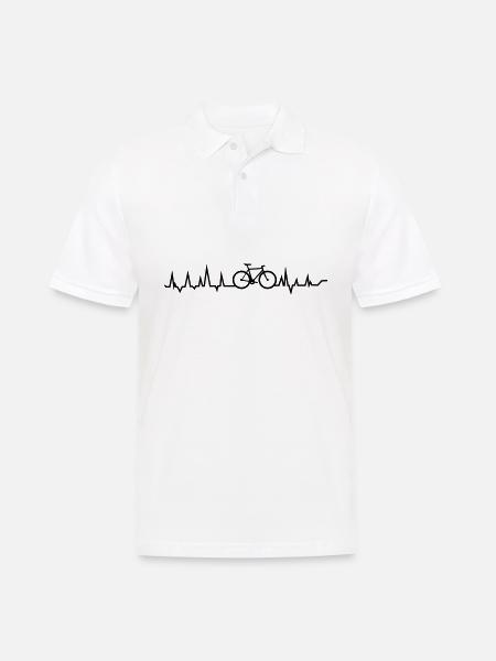 Heart for the bike - Men's Polo Shirt - white