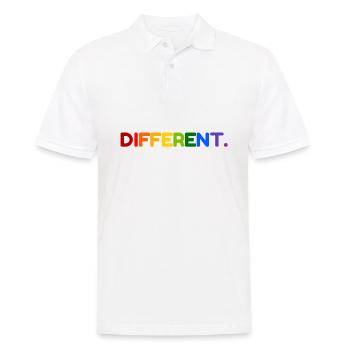 Different LGBT Regenbogen Gay Pride - Männer Poloshirt - Weiß - Vorne - Kai (181cm)