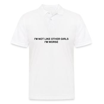 Possum I'm Not Like Other Girls I'm Worse Funny - Men's Polo Shirt - white - Front - Kai (181cm)