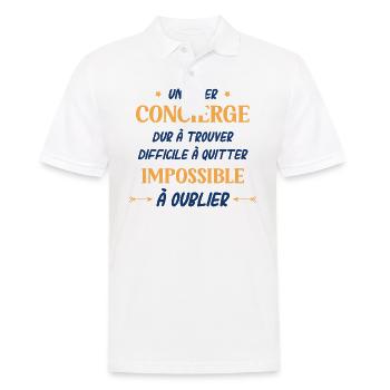 Un super concierge - Polo Homme - blanc - Devant - Kai (181cm)