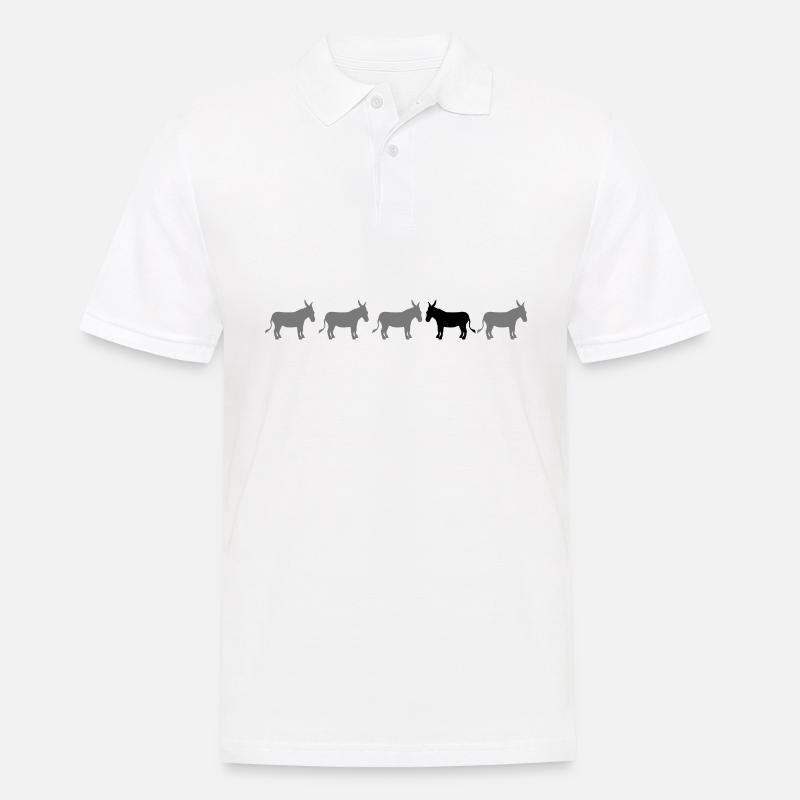 anders be different esel pferd pony klein packesel - Männer Poloshirt - Weiß