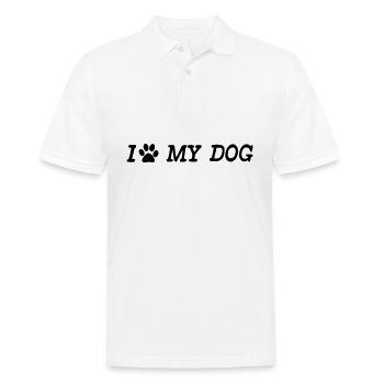 I love my dog - Polo Homme - blanc - Devant - Kai (181cm)