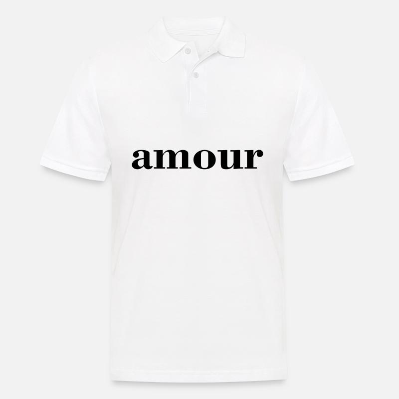 amour - Männer Poloshirt - Weiß