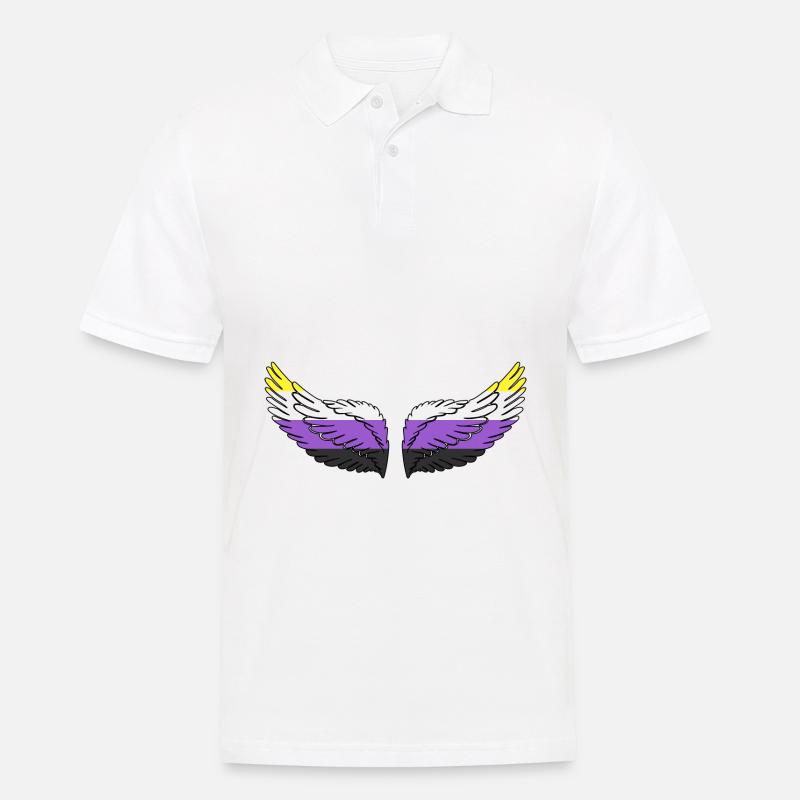 Wing Nonbinary Non-Binary Gender Nonbinary - Men's Polo Shirt - white