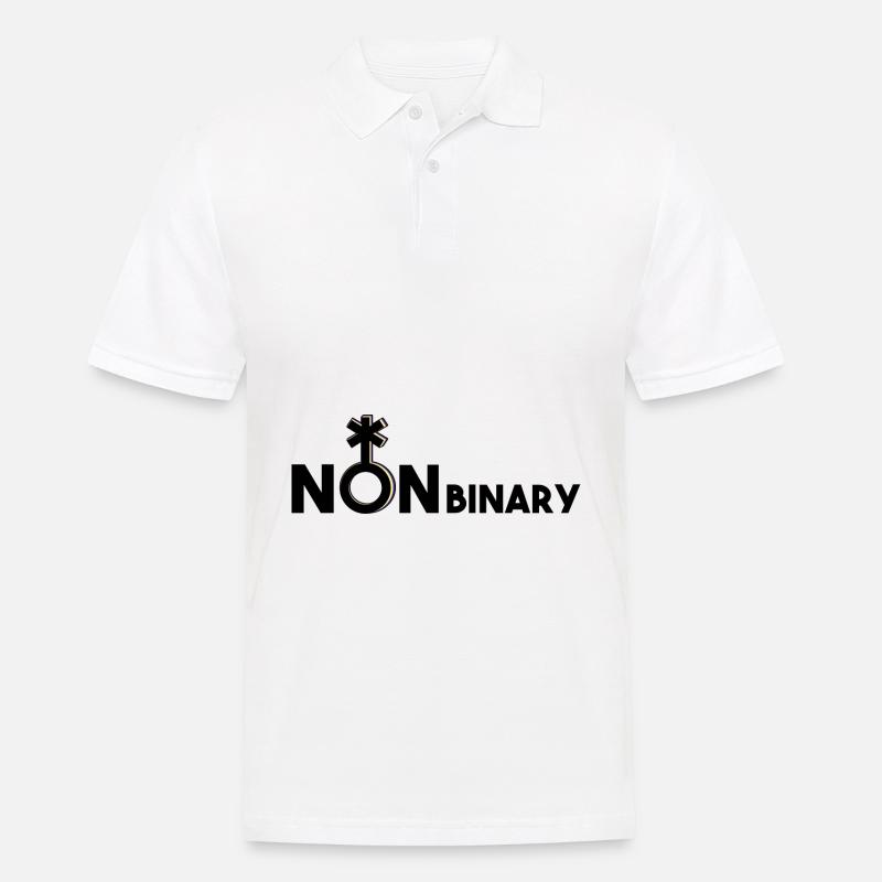 Nonbinary nonbinary nonbinary symbol multi-driving - Men's Polo Shirt - white