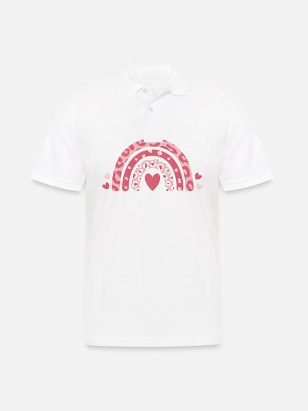Rosa Oktober 2024 Brustkrebsmonat - Männer Poloshirt - Weiß