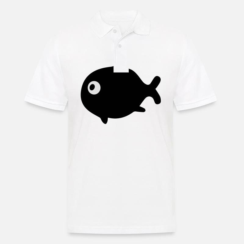 Fisch - Männer Poloshirt - Weiß