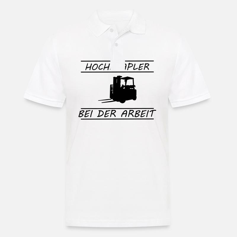 Hochstapler bei der Arbeit - Männer Poloshirt - Weiß