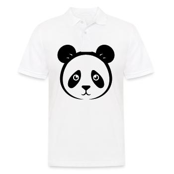 Panda - Männer Poloshirt - Weiß - Vorne - Kai (181cm)