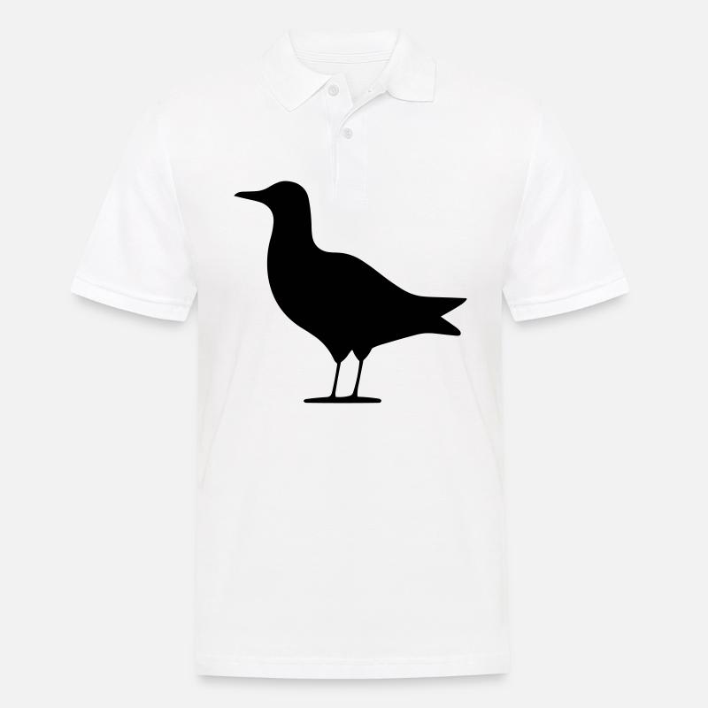 Oiseau - Polo Homme - blanc
