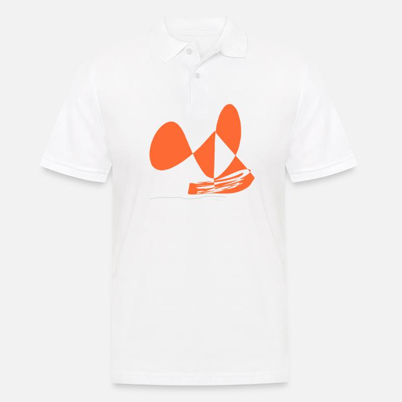 Abstract design die Blühende Tomate - Männer Poloshirt - Weiß