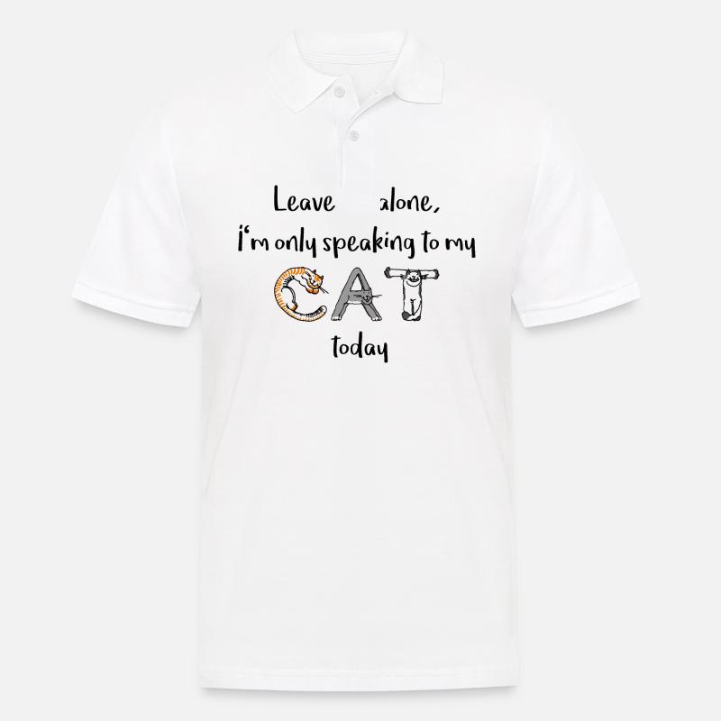 Katze - Männer Poloshirt - Weiß