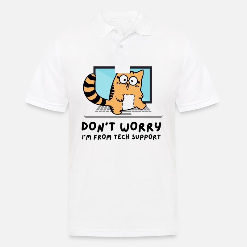 Ne vous inquiétez pas Je suis de Tech Support Admin Chat - Polo Homme - blanc