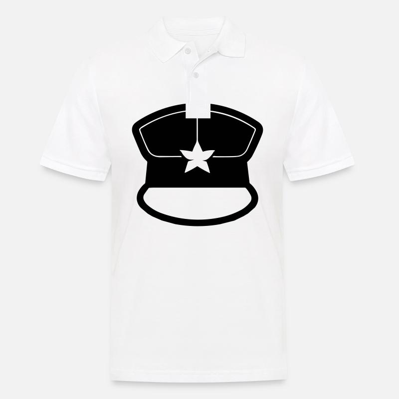 Polizeihelm - Männer Poloshirt - Weiß