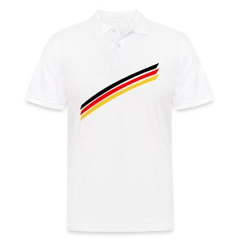 Germany flag - Men's Polo Shirt - white - Front - Kai (181cm)