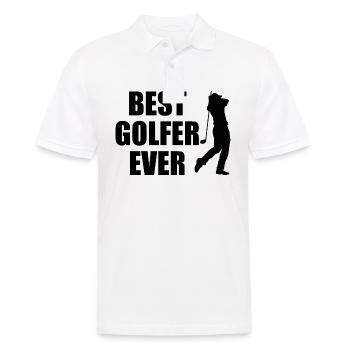 Best golfer ever gift sport golf hole - Men's Polo Shirt - white - Front - Kai (181cm)