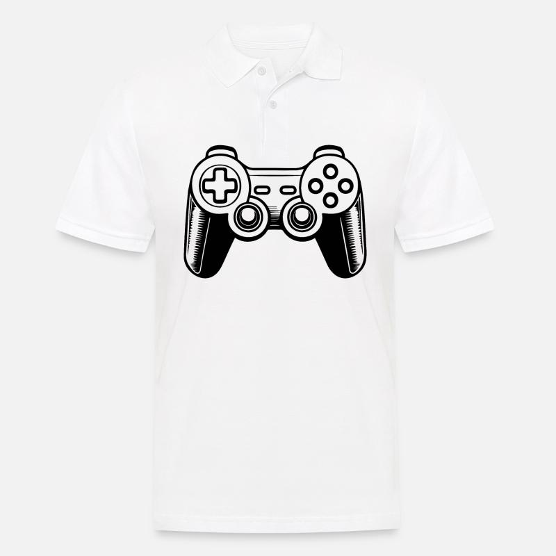 Controller Gaming Videospiele Gamepad - Männer Poloshirt - Weiß