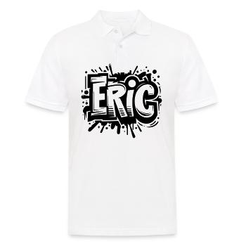 Eric Name Vorname Graffiti - Männer Poloshirt - Weiß - Vorne - Kai (181cm)