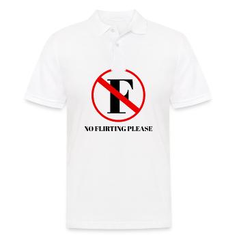 no flirting please - Männer Poloshirt - Weiß - Vorne - Kai (181cm)