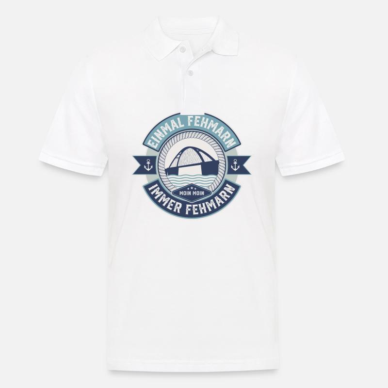 Fehmarn - Einmal Fehmarn Immer Fehmarn - Männer Poloshirt - Weiß