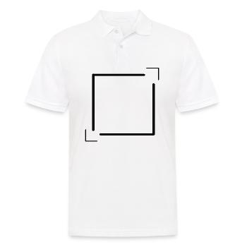 Linien Rahmen mit Ecken Deko Geschenk - Männer Poloshirt - Weiß - Vorne - Kai (181cm)