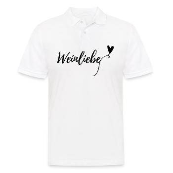 Weinliebe wine love | Geschenkidee Weinfreund - Männer Poloshirt - Weiß - Vorne - Kai (181cm)
