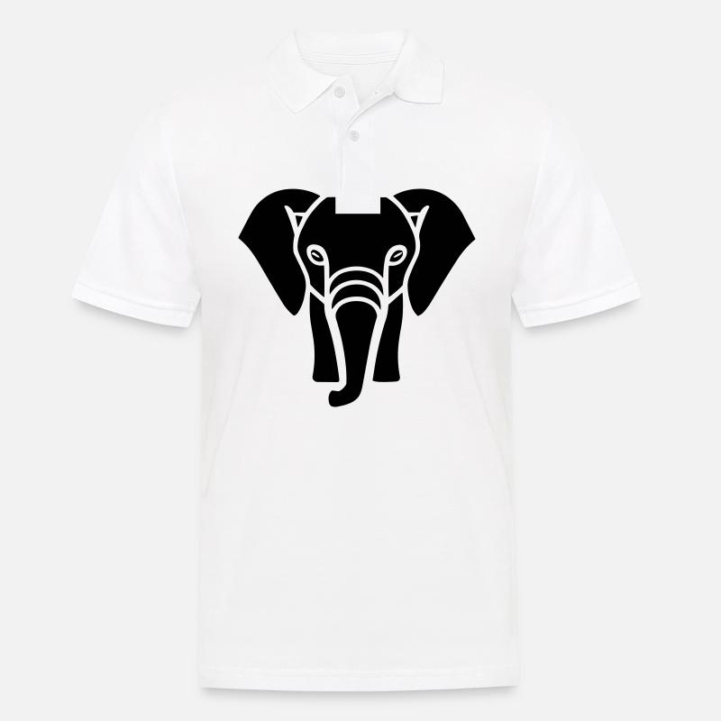éléphant - Polo Homme - blanc