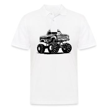 Monster Truck Monster Truck Lover Fan - Polo Homme - blanc - Devant - Kai (181cm)