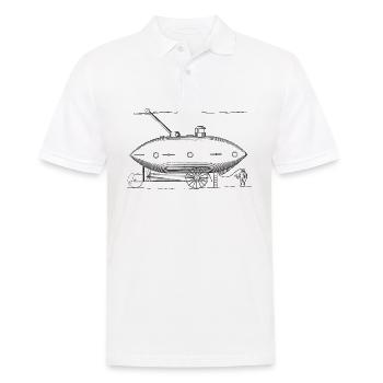 Vintage Uboot mit Taucher Old School Retro Design - Männer Poloshirt - Weiß - Vorne - Kai (181cm)