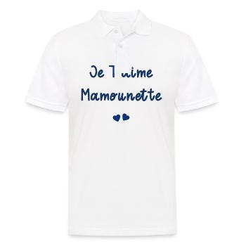je t'aime Mamounette - Polo Homme - blanc - Devant - Kai (181cm)