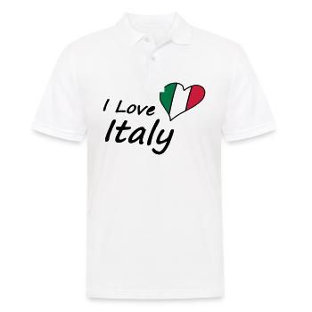J'aime l'Italie - Polo Homme - blanc - Devant - Kai (181cm)