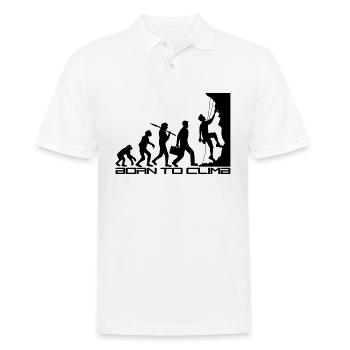 born to climb evolution evolution born steep - Men's Polo Shirt - white - Front - Kai (181cm)