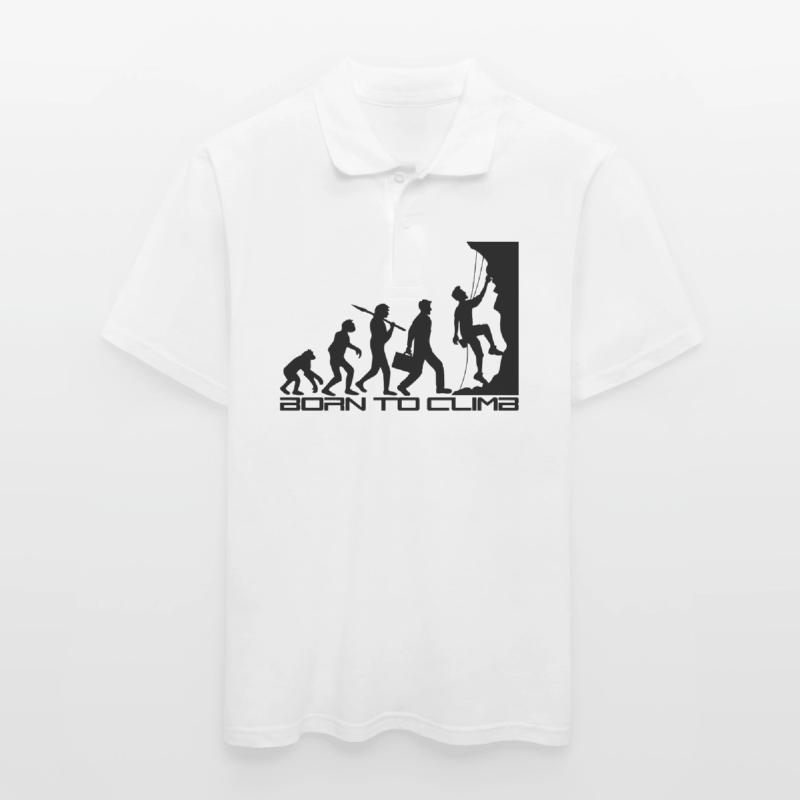 born to climb evolution evolution born steep Men's Polo Shirt