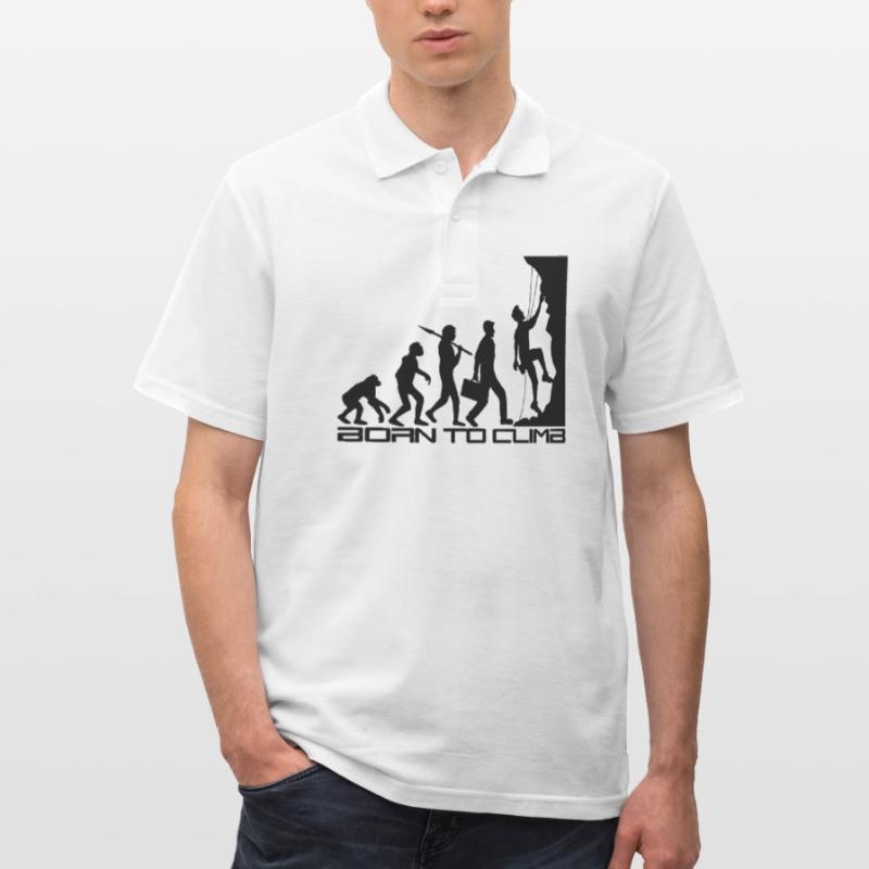 born to climb evolution evolution born steep Men's Polo Shirt